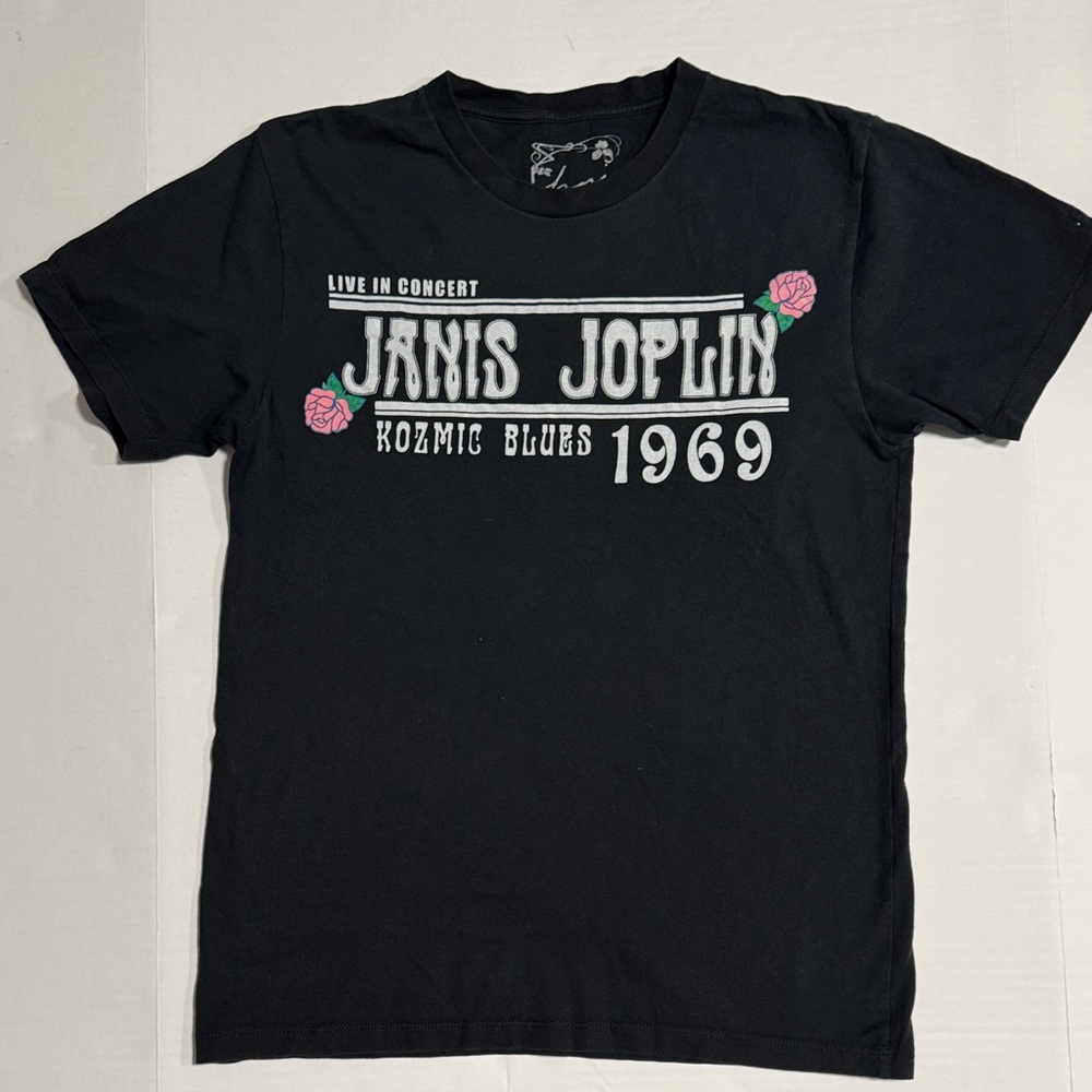 Black Janis Joplin Graphic Tee